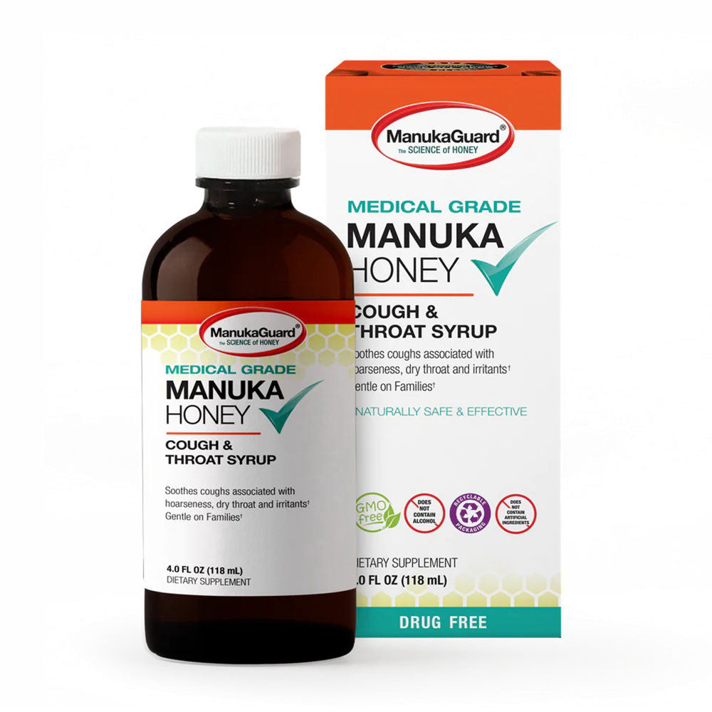 Manuka Honey Cough and Throat Syrup, 4 Oz